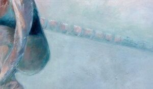 Artwork from the Sock Gallery of someone swimming