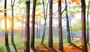 Artwork from the Sock Gallery of trees in a forest